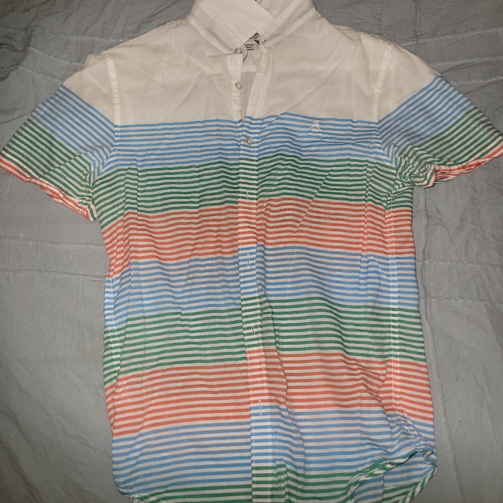 Mens short sleeve button up